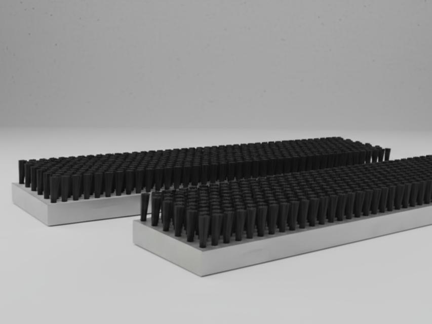 Brush structures matched to the handling task