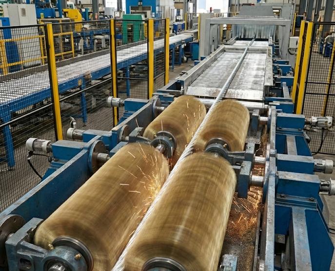 High-speed steel cable drawing line